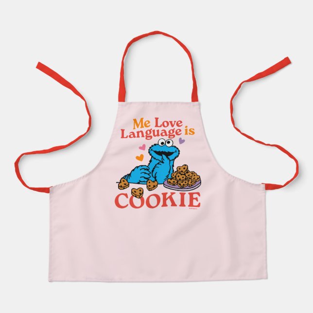 Tablier Cookie Monster | Citation de la Saint Valentin (Recto)