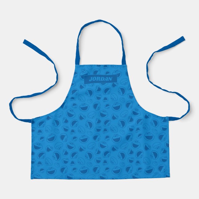 Tablier Cookie Monster| Me Awesome Blue Motif (Recto)