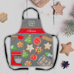 TABLIER COOKIES DE NOËL<br><div class="desc">Biscuits de noël mignons pour le boulanger</div>