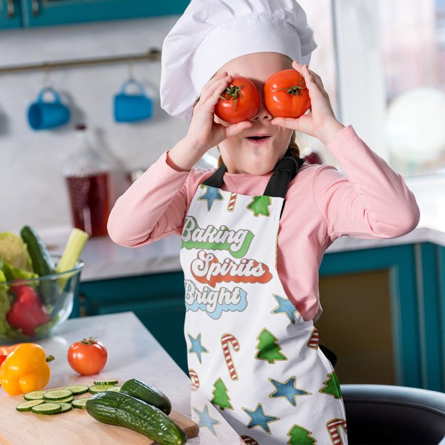 Tablier Cookies de Noël Baking Spirits Bright (Kids Christmas cookie apron)