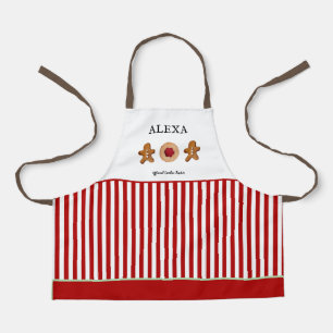Tablier Cookies vacances rouge et blanc Bande pour enfants