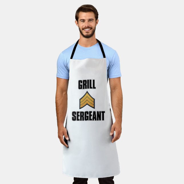 Tablier Cool BBQ Summer Fun Grill Sergent drôle Apron (Porté)