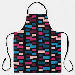 Tablier Cool de nuit tendance Bleu et rose Ville Motif de
