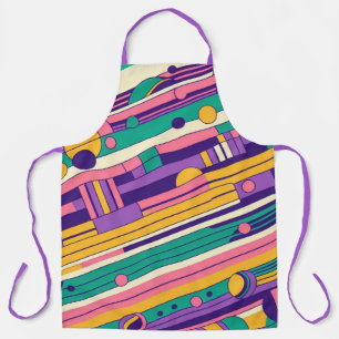 Tablier Cool, design rétro coloré des années 80/90