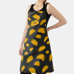 Tablier Cool et amusant yummy taco motif Monogramme