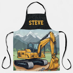 Tablier Cool Excavateur Nom Matériel de construction Homme