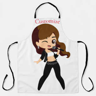Tablier Cool fille chante Karaoke Thunder_Cove