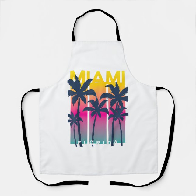 Tablier Cool Miami Florida Graphic Design Tee - shirts, I  (Recto)