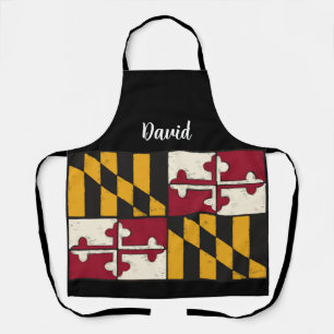 Tablier Cool Personnalisé Maryland Drapeau Chef Apron
