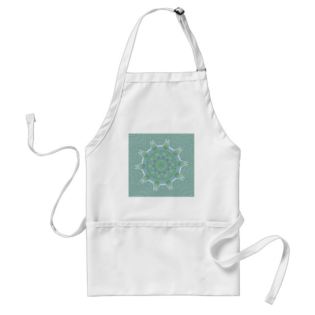 Tablier Cool vert motif floral (Devant)