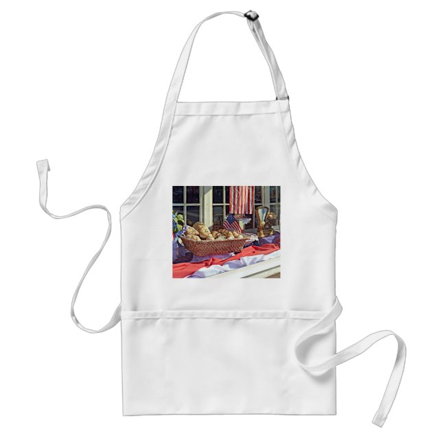 Tablier Cooperstown NY - Fenêtre de boulangerie avec drape (Devant)