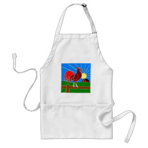 Tablier coq et soleil