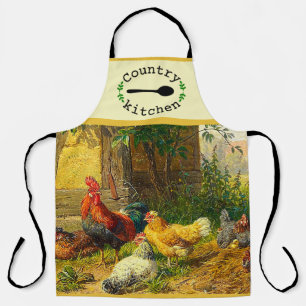 Tablier Coq Poules Ferme Cuisine de Campagne
