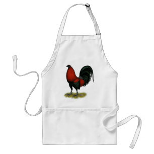 Tablier Coq Rouge Noir de Combat Américain