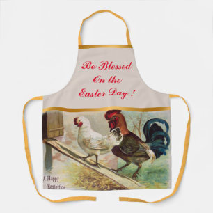 Tablier Coq vintage Et Poulet Pâques