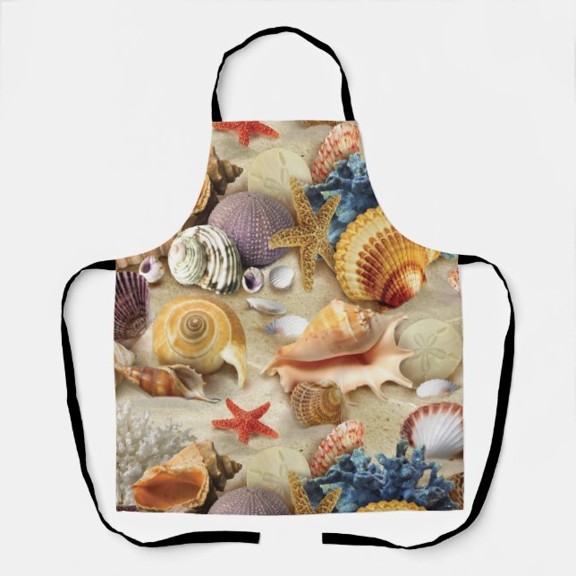 Tablier Coques de mer sur la plage (Recto)