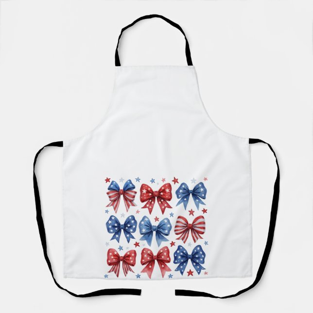 Tablier Coquette American Flag Coquette Bow 4 juillet (Recto)