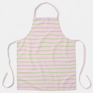 Tablier Coquette Préparation Chic Rayures Vert Pastel Et R