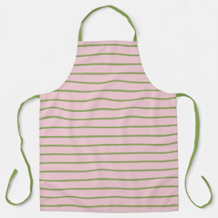Tablier Coquette Préparation Chic Rayures Vert Pastel Et R
