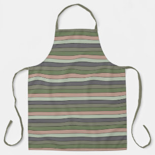 Tablier Coquilles de noix de pistache vert pêche violet ra