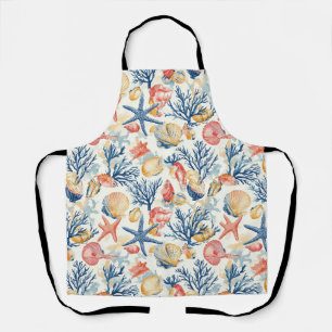 Tablier Coquilles océaniques pastel avec de délicates brin