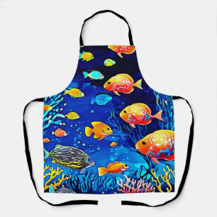 Tablier Corail Reef Fish Art
