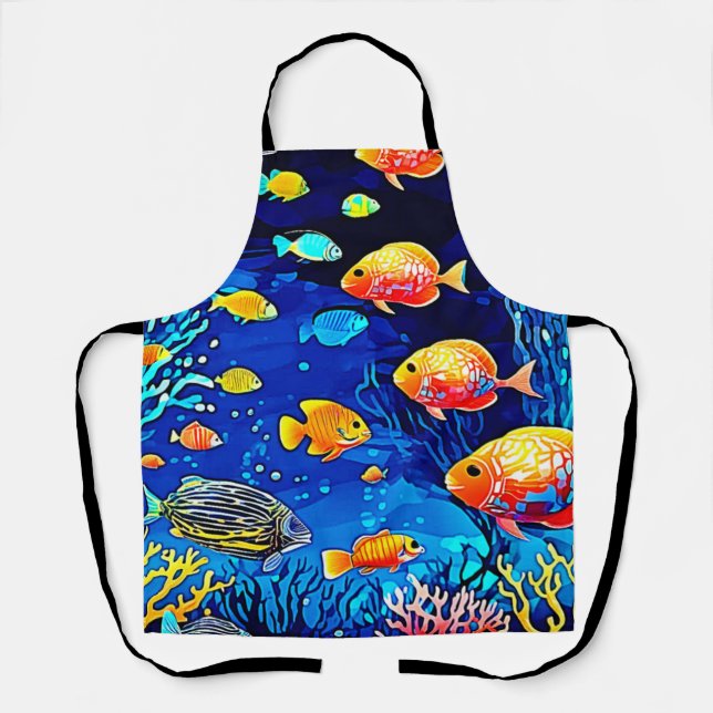 Tablier Corail Reef Fish Art (Recto)
