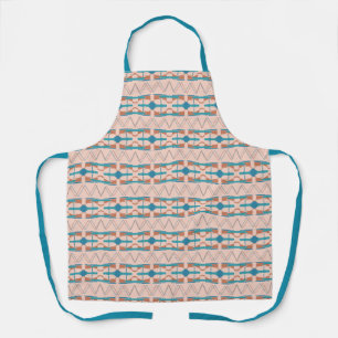 Tablier Corail rouille Turquoise Turquoise Horizontal Sud-