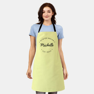 Tablier Cordon Bleu Nom Personnalisé Année Maître Boulange