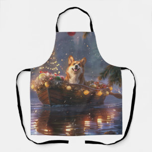 Tablier Corgi Christmas Festive Voyage