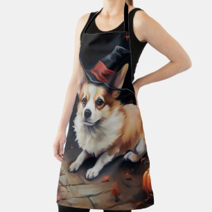 Tablier Corgi Citrouilles Halloween Épouvantable