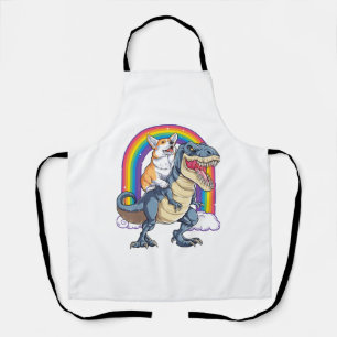 Tablier Corgi équitation Dinosaur T rex Chemise Funny Rain