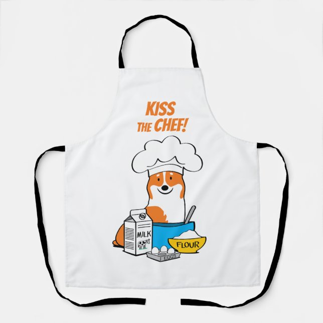 Tablier Corgi Life | Apron | Rouge | 1 (Recto)