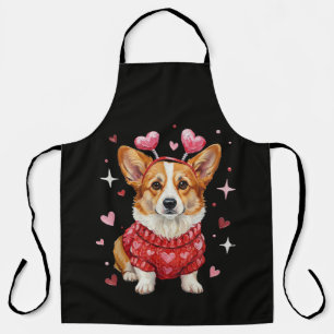 Tablier Corgi Mignon Cœur Saint Valentin