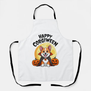 Tablier Corgiween d'Halloween, chien Corgi effrayant