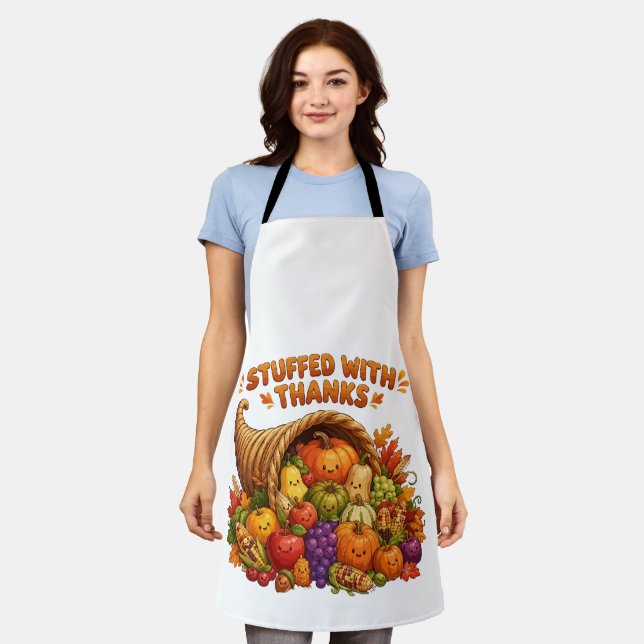Tablier Corne d'abondance de Thanksgiving adorable remplie (Porté)