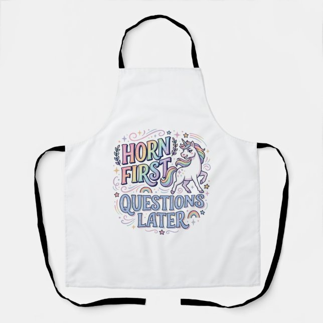 Tablier Corne de Licorne Premier Questions Plus Tard Autoc (Recto)