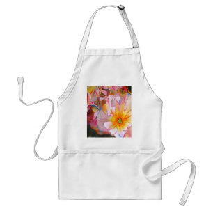Tablier Cornelia rose en rose pastel aquarelle