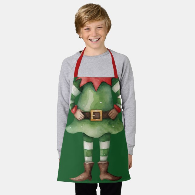 Tablier Corps d'elfe drôle de Noël (Porté)
