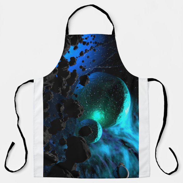 Tablier Cosmic Nebula Voyage All-Over Print Apron (Recto)