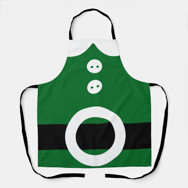 Tablier Costume d'elfe de Noël - Graphisme de Noël propre (Recto)