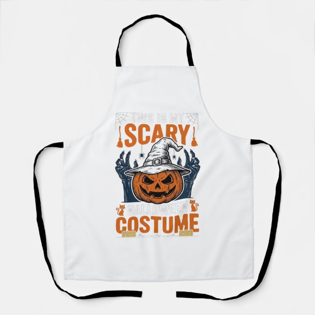 Tablier Costume d'Halloween effrayant Chapeau de sorcière  (Recto)