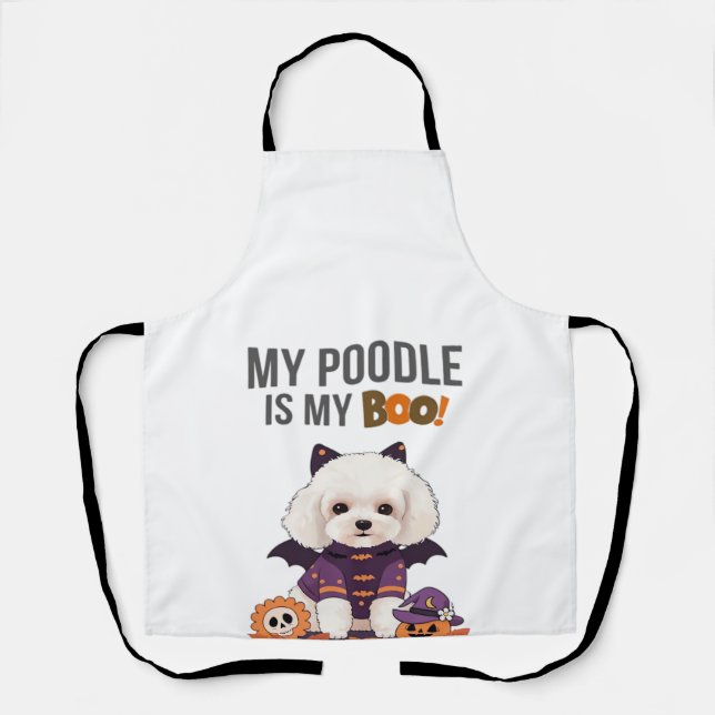 Tablier Costume d'Halloween pour Caniche Mon Caniche est m (Recto)