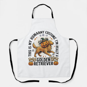 Tablier Costume Humain Halloween Chien Retriever Doré Citr