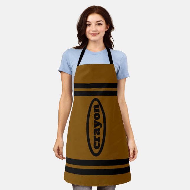 Tablier Costumes famille et groupe Crayon Apron - Brown (Porté)
