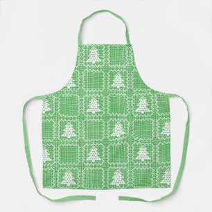 Tablier Cosy sapin de Noël affreux pull à damiers motif