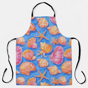 Tablier Côtière rustique - Coquillages, Starfish, Reef (30