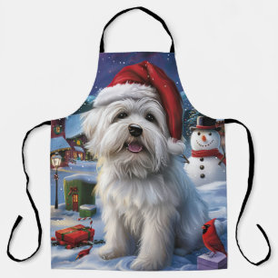 Tablier Coton De Tulear Merveilleux Noël de l'Hiver Joie d