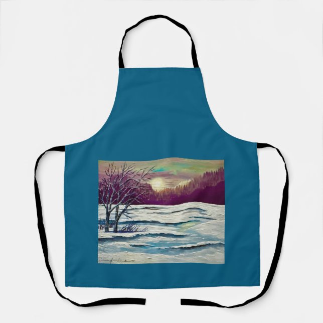 Tablier Coucher de soleil en hiver (Recto)