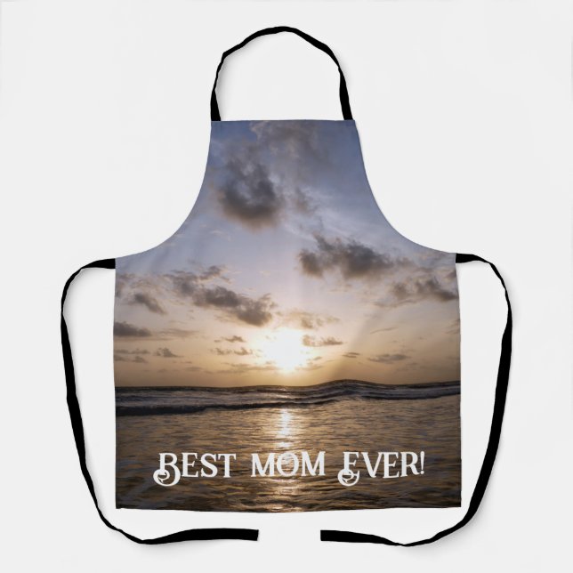 Tablier Coucher de soleil sur la mer arabe (Recto)